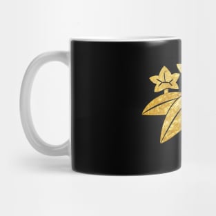 Kamakura Minamoto Mon Japanese clan in faux gold Mug